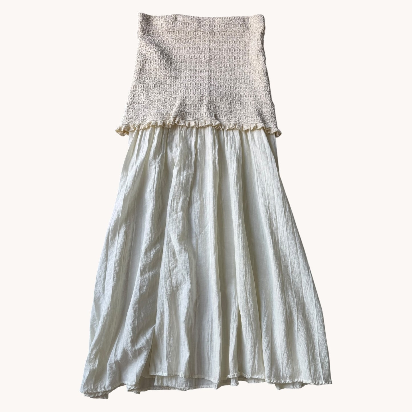Zara Combined Knit Skirt & Ruffled Cardigan Set
