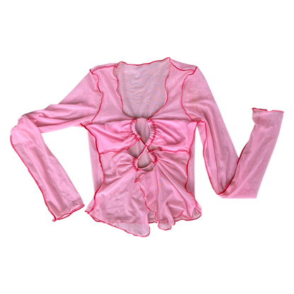Emrld Strawberry Fantasy Top with Lettuce Edge