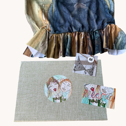 Ella Mia Bejewelled Rara Co-Ord in Celtic Batik Print