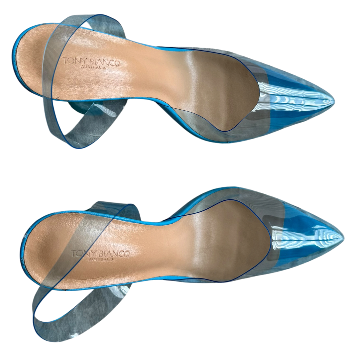 Tony Bianco Lege Heel in Blue Vinylite