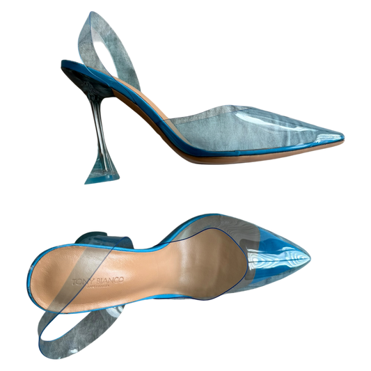 Tony Bianco Lege Heel in Blue Vinylite
