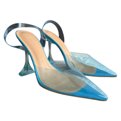 Tony Bianco Lege Heel in Blue Vinylite