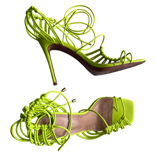 Tejahn Burnett Lime Green Strappy Heel Sandals