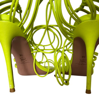 Tejahn Burnett Lime Green Strappy Heel Sandals
